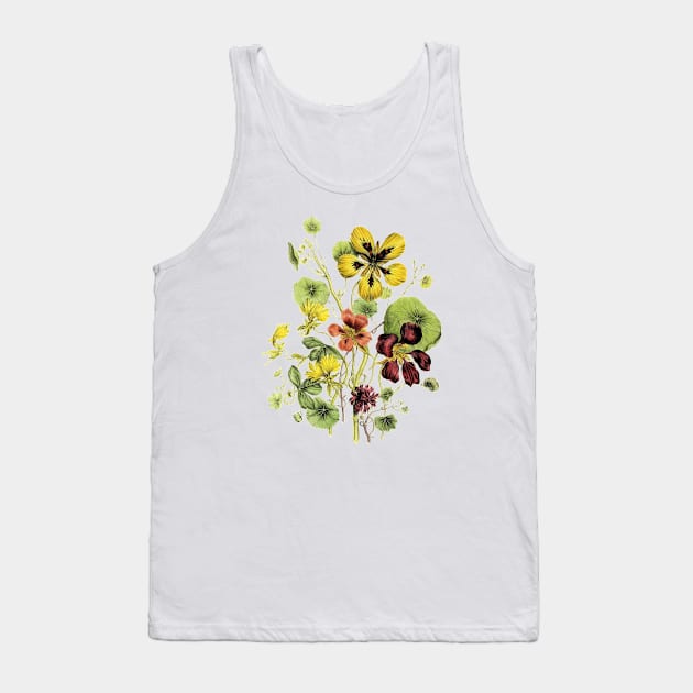 Blooming Nasturtium Flowers Bunch Tank Top by Biophilia